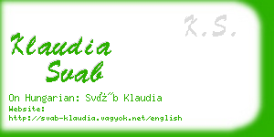 klaudia svab business card